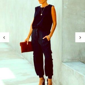 Naked Zebra Satin-like Cargo/Parachute Jogger Pants - New